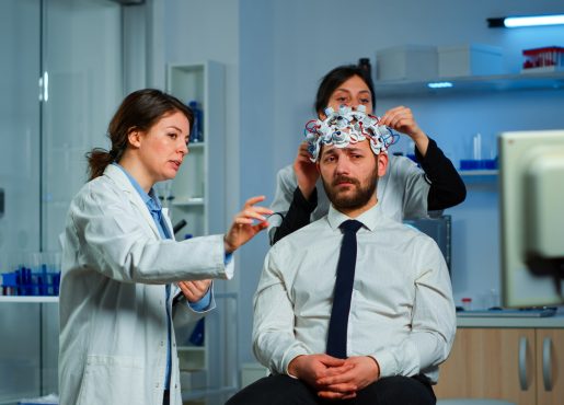 Neurological researchers explaning treatment result pointing on monitor while medical scientist adjusting brainwave scanning headset preparing for brain scan analysing electrical activity SSUCv3H4sIAAAAAAAACpRVyY7cNhC9B/A/DHg2Ee5LviAXn3IMfKBIalqwJDa0ODYG8+8u7ZTcM4NcGq2qx2LxveLjy6c/np5Q4frKo7+eXqYv+K7qeuyHzg1VaiFMPq/xLrYhdnnke8cVyQMxVEPqKlfnwcIN/ta6JkKwHet6Cr/OSdQPbhj72Ge7329pSGFsJzTfSjSV71I/JP/tDr1Bhu4ZCM9LTtEQ76mvjgTTW+ae2iBPEVe75uc5ElIR591O4dBF1/RDNR/kCPtUp7Er0o+8gXv1Y3AnWPwZY5NDKONdea7k2uWMU9unTH8bhyF2v/fUpEmlWMcmtsN0Up6x690Qn0GOE7+b2v8u309bYu1ggBT6O7p6uHnXxT+/gKQe9Fw3XLoZiwn1pep9rGvXxgSabPll7zcK/+Or2Pr4P6otf77u0jzD+kmtl9fsoB0Q4JYxWo+FClY4FrnHglOJhQkeFwURuOQyUEpdCEW5tYEYMU5RpzClTGEhlMaGaIFJwQP1RlJn1Q6WpSgUFQF7WUJlWRjsDPxEFwhX3lovxQ5WQUhNrcHMO44FYQQbqwN2XFMWCuZoONoItFReQLtSUoZFYAV2IlpMghYlpUWpApmZWehA3/6DmWhmcVci3BiqlIn9PYF217G4d5Wv2udsWRpu88Xelvk0tkM30Yz25uqU7q6op9kvoWbc4jfX9wAPWzyfP7CR1GT7tGmYRVqrogADOn1SzhRVwhiqhSZcUoJyf7hVUGduZ2twvNfJhThtuk/ZA5OAokpyIdg+bxe/mAGwpTwAV+tYMNISe2A2E3mU2+zkYS43lkeAk8UsAEX45qRXs3mQ33znUW53oCVH5WZFmRmtOaaz3NWWVoykGeZiUCvE2s3BH1nVAtKMywWzOcfkCE0F5c7y5g8DLBUchkbxj4SDgVJvCacVfZM6baX54HhGGfKetkpI8662MJtUfETQBXQSShnLzOPR09pQwt8VUVPNwZBW8k+vMgCrkL8aV3KRkBbOz+x6UzNuEZXEWsH04YIbtUhzowQTx6ILsYjCQqssTOcOORGLBGOWwo85XDPnFTFIaiXZsflvtCKwGstF5tIbqVDLPafew0mgKAMCCWXy6HYjGLEymsI6g2mk8MQQeAgs+BGOtgSTLu2+4ko7guvOhNVs9vGV72oadATWL7kxDsuSCnD/SLCDO4pLy+BVskX0toRVr78AAAD//wMATQqavbUJAAA=